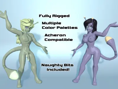 Acheron Outsider Nude Low-poly 3D model