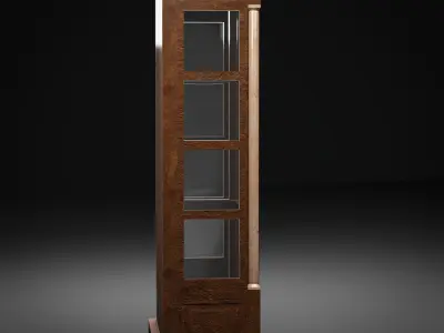 wooden Cabinet furniture Low-poly 3D model