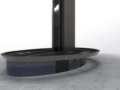 LBSF Control Tower Low-poly 3D model