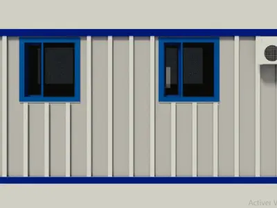 Chalets storage shed with door Low-poly 3D model