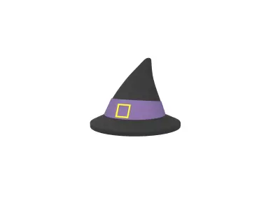 Witch Hat v2 001 Low-poly 3D model