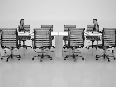 Conference Meeting Room Furniture 10 3D model