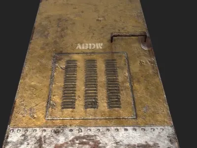 Tunnel Door Kit Low-poly 3D model