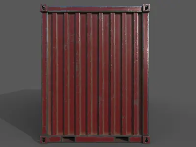 Claret Shipping Container PBR Low-Poly 3D Game Ready Model Low-poly 3D model