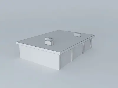 Old Grocery Store From 50ies Low-poly 3D model