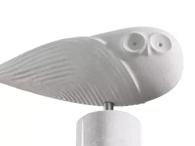 Abstract sculpture of an owl 3D model