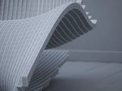 Diwani Rocking Chair by AE SUPERLAB 3D model