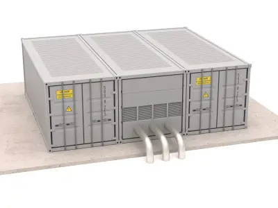 Battery Storage System Containers 3D model