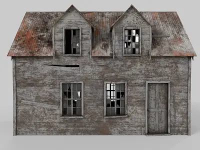 Abandoned House Low-poly 3D model buy