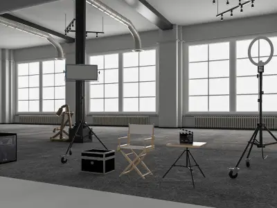 Photography Studio Scene 2 3D model
