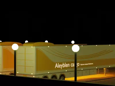 Futuristic Aero Cargo Trailer  Premium 3D Model  3D model