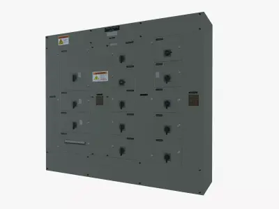 Electrical switch box Low-poly 3D model