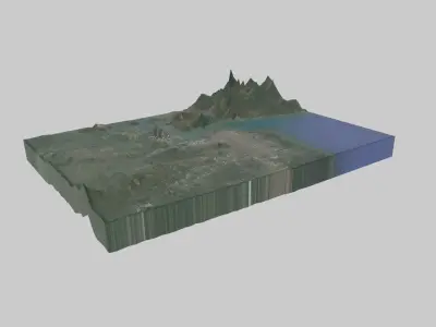 Surabaya City Low-poly 3D model