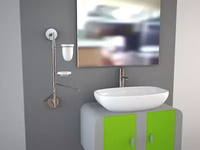 Tenda Dorica - Bruco set 3D model