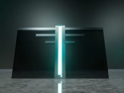 Modern Handrail Low-poly 3D model