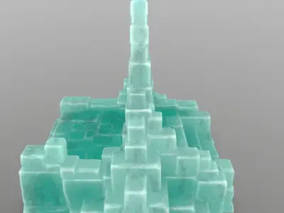 ice temple 2 Low-poly 3D model