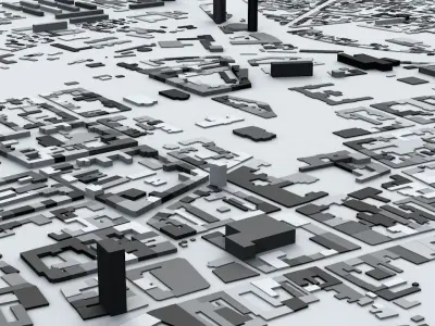 Zagreb Streets and Buildings 3D model