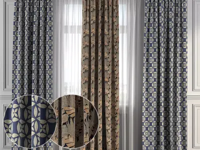 Curtain Set 121 3D model