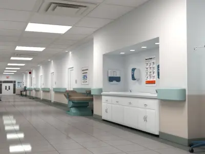 Hospital Hallway 2 3D model
