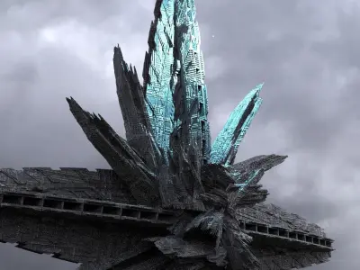 Crystal Alien Monolith 1 3D 3D model