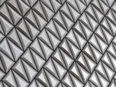 Industrial Triangular Metal Bricks PBR Seamless Texture
