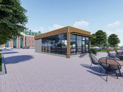 COFFEE SHOP 3D model 11
