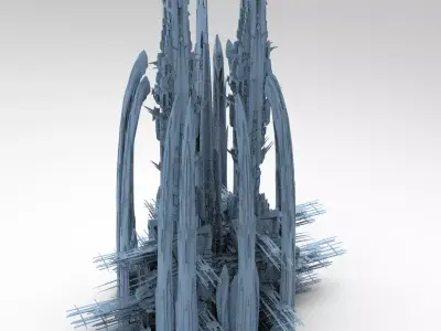 Sci Fi Wraith Claw City interceptor Tower  3D model