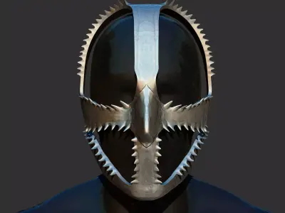 Stylized Sci Fi Skull Mask 3D Printable Helmet 3D print model