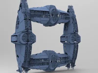 Jupiter Ancient tech temple Space station 3 3D model