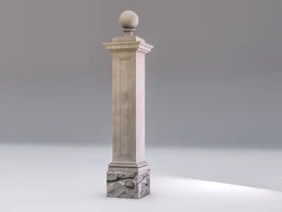 classic fence PIERS FOR GATES 3D model