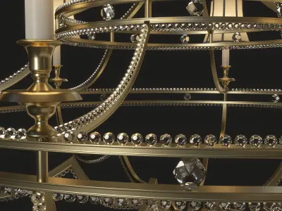 Chandelier005 chandelier with five lamps 3D model