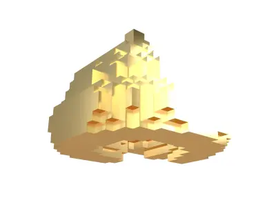 Pixel Pile of Poo v1 005 Low-poly 3D model