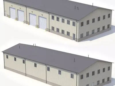 Industrial Building 38 PBR Low-poly 3D model