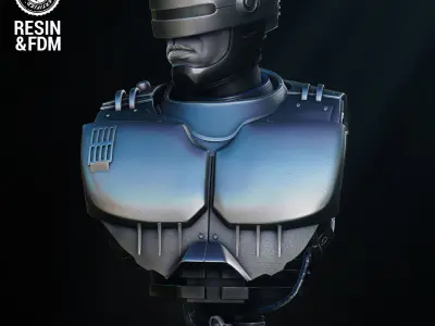 Wicked Movies Robocop Portrait Bust Tested for 3D printing 3D print model