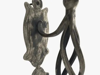 Forged door knob 3D model