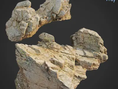 Cliff pack D bundle 3D model