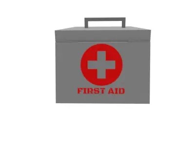 First aid bag Low-poly 3D model