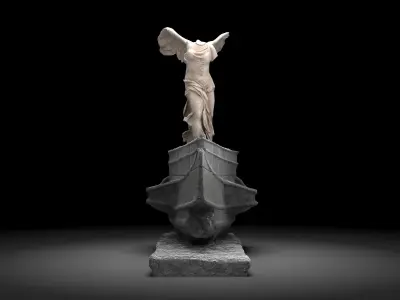 Nike of Samothrace Low-poly 3D model