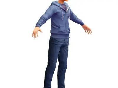 Cartoon High Poly Subdivision Avatar 002 3D Model  Low-poly 3D model