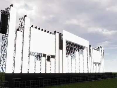 Big Stage Festival and Concert 3D model