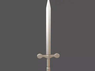 Cartoon Sword v1 007 Low-poly 3D model