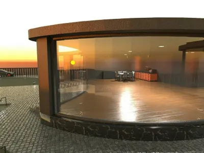 Hi-tech apple house 3D model