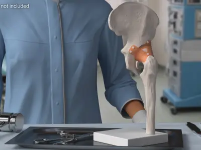  Anatomical Model of Hip Joint with Bone Holder Ollier 