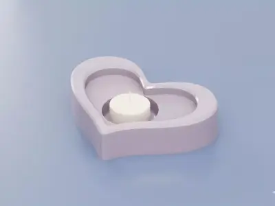 hearth candle holder 3D print model