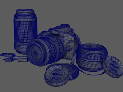 DSLR camera 3D model