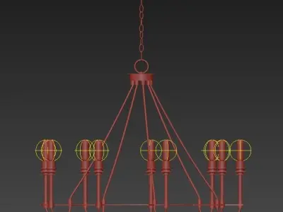 Uttermost Lyndhurst 9 Lights Chandelier 3D model