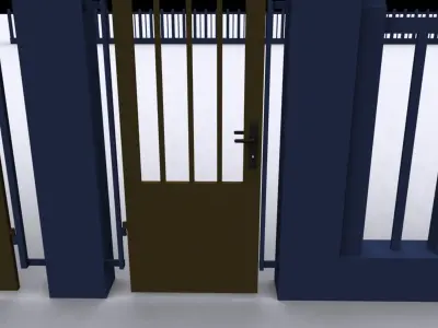 fence gate door 3D model