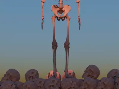 Skeleton on the water 3D model