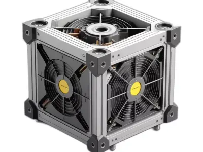 Modular Industrial Cooling System Low-poly 3D model