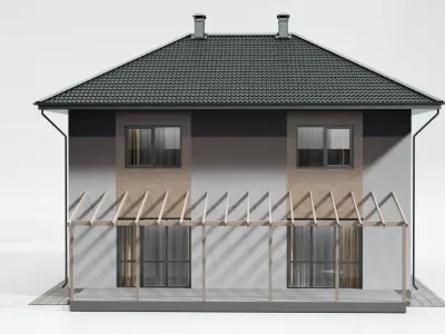 Townhouse house 3D model